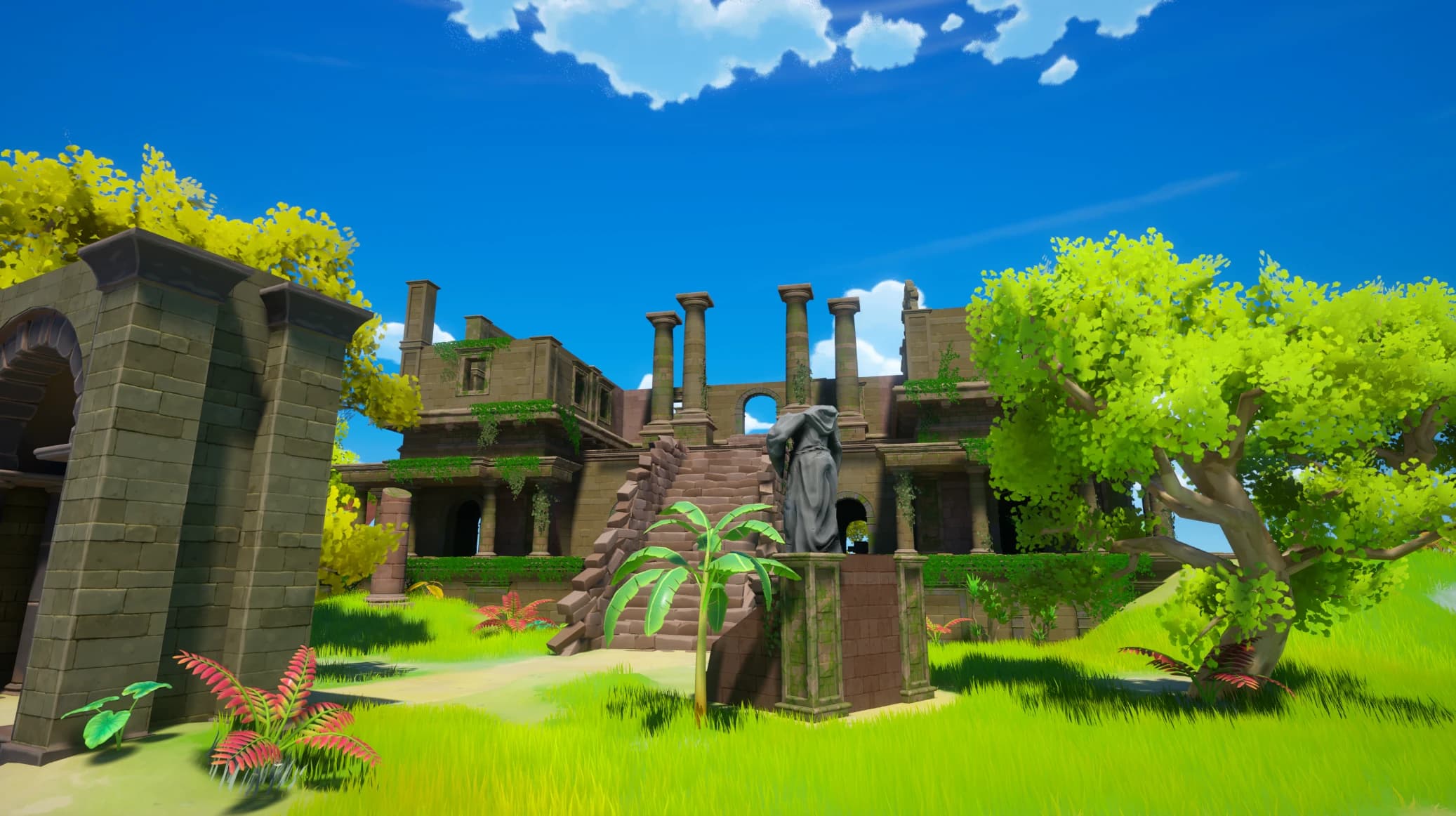 Ancient overgrown ruins